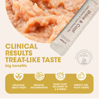Clinical results, treat-like taste — Shine & Coat benefits