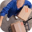 Delivery person with boxes